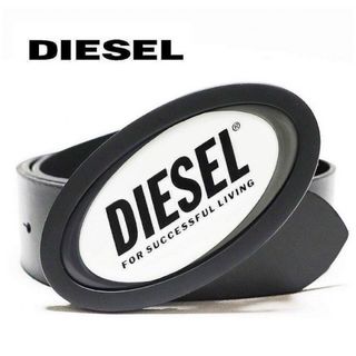 ディーゼル(DIESEL)の《ディーゼル》新品 イタリア製 楕円プレートレザーベルト 90cmまで対応(ベルト)