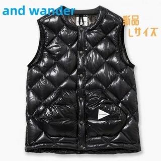 アンドワンダー(and wander)のアンドワンダー diamond stitch down vest L(ベスト)