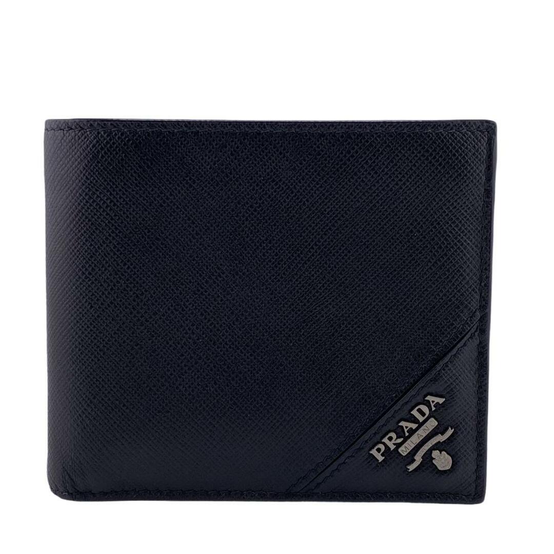 PRADA(プラダ)のプラダ PRADA 二つ折り財布
 サフィアーノ 2MO738 ブラック レディースのファッション小物(財布)の商品写真