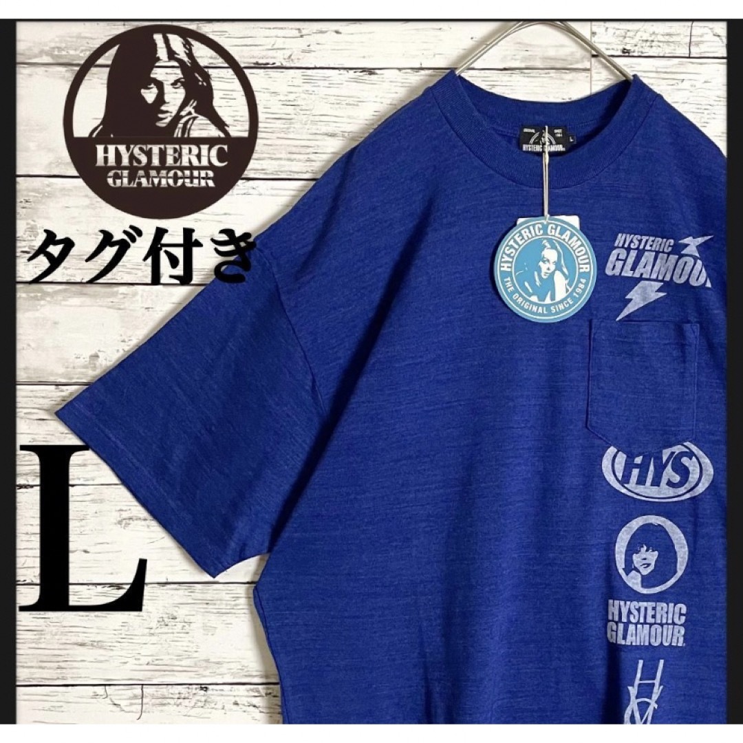 HYSTERIC GLAMOUR(ヒステリックグラマー)の【新品・タグ付き】ヒステリックグラマー ヒスガール ロゴ満載 Tシャツ 希少 レディースのトップス(Tシャツ(半袖/袖なし))の商品写真