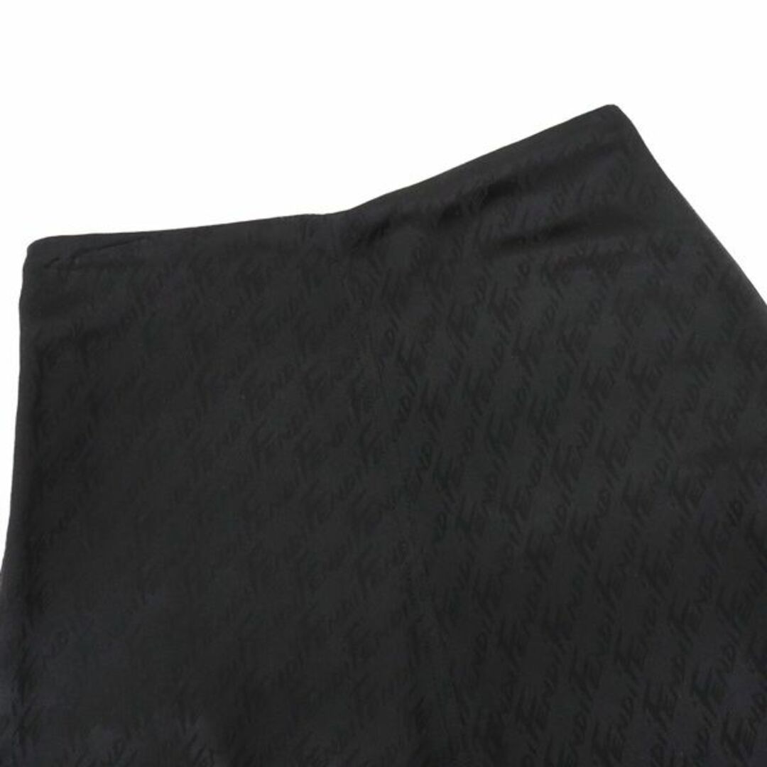 FENDI(フェンディ)の美品 FENDI フェンディ 2021 FQ7226 ロゴ オールオーバープリント アシンメトリー シルク ロング スカート 46301 レディースのスカート(ロングスカート)の商品写真