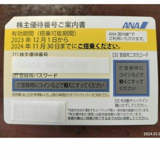 エーエヌエー(ゼンニッポンクウユ)(ANA(全日本空輸))のANA株主優待券(その他)