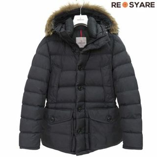 モンクレール(MONCLER)のMONCLER モンクレール CLUNY クルーニー ロゴワッペン コヨーテファー ジップアップ ダウン ジャケット コート 46298(ダウンジャケット)