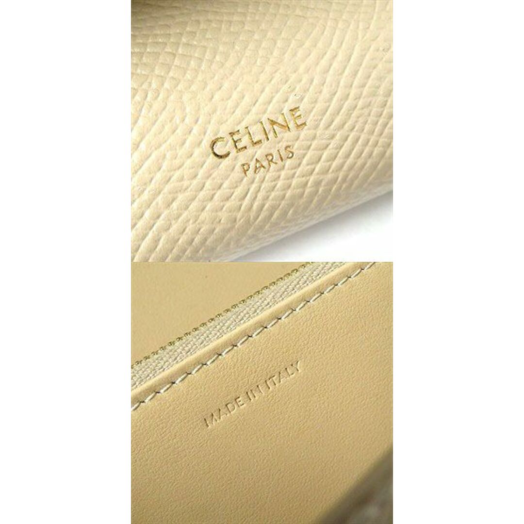 celine(セリーヌ)の極美品△CELINE セリーヌ ラージフラップ グレインカーフスキン レザー ロングウォレット 長財布 レディース ベージュ 箱付き 大人可愛い♪ レディースのファッション小物(財布)の商品写真