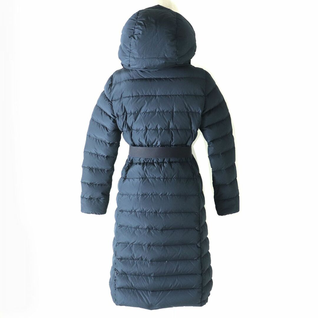 MONCLER(モンクレール)の極美品△MONCLER モンクレール IMIN レディース ロゴベルト・フード付き ダブルジップ ロングダウンコート ネイビー 1 美シルエット◎ レディースのジャケット/アウター(ダウンコート)の商品写真