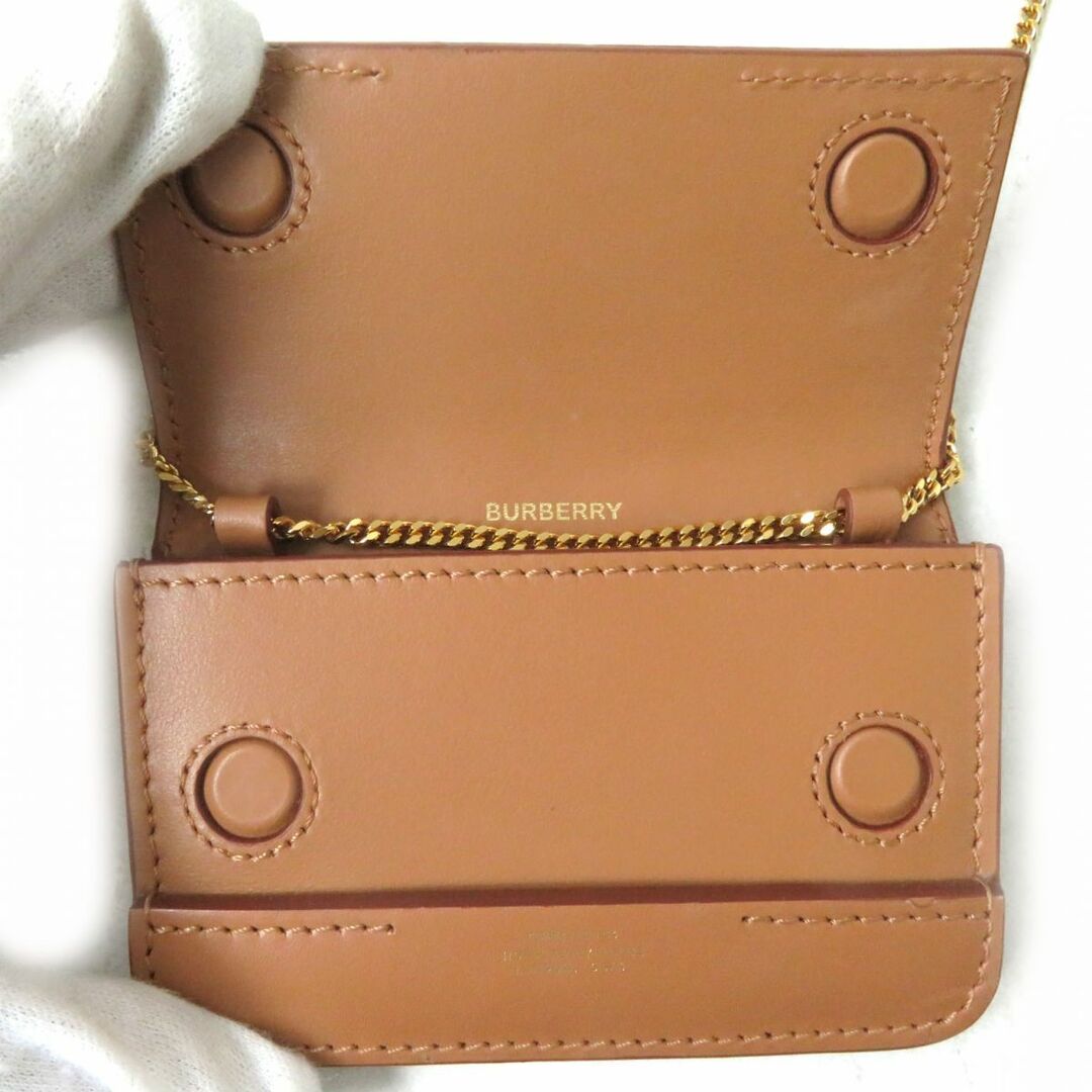 BURBERRY(バーバリー)の良品△BURBERRY バーバリー Horseferry Print Clutch Card Case ホース フェリー プリント クラッチ カードケース レザー ミニ財布 茶色 レディースのファッション小物(その他)の商品写真