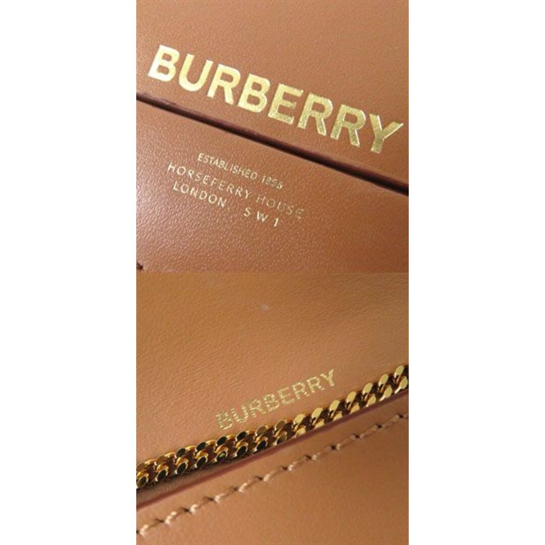 BURBERRY(バーバリー)の良品△BURBERRY バーバリー Horseferry Print Clutch Card Case ホース フェリー プリント クラッチ カードケース レザー ミニ財布 茶色 レディースのファッション小物(その他)の商品写真