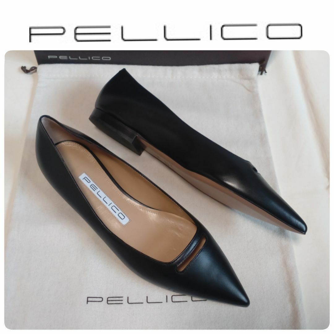 PELLICO(ペリーコ)の新品 ペリーコ 定番 ANIMA アネッリ パンプス ブラック 22.5 レディースの靴/シューズ(ハイヒール/パンプス)の商品写真