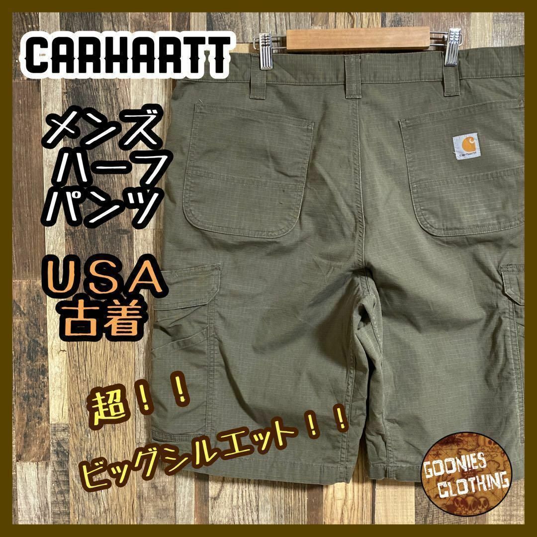 カーハート メンズ ハーフ パンツ カーキ ペインターロゴ USA古着 90s | フリマアプリ ラクマ