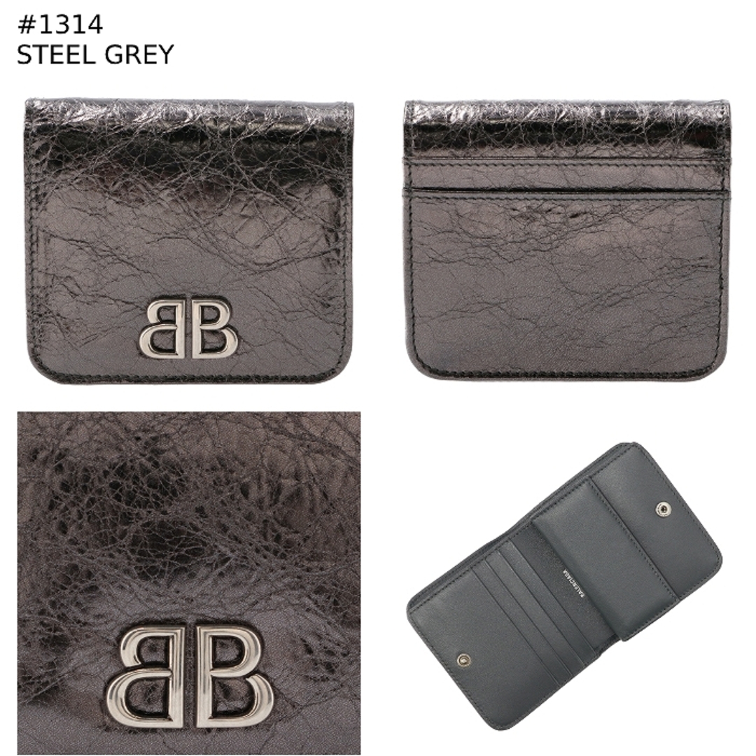 BALENCIAGA - バレンシアガ BALENCIAGA 財布 二つ折り BBロゴ BALENCIAGA - バレンシアガ BALENCIAGA 財布 二つ折り BBロゴ