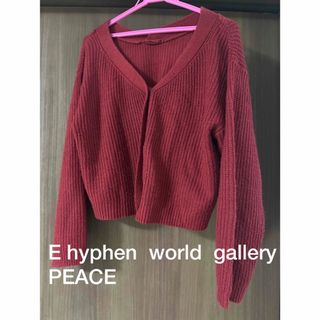 イーハイフンワールドギャラリー(E hyphen world gallery)のE hyphen world  gallery  PEACE ニットカーディガン(ニット/セーター)