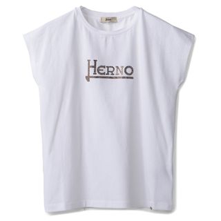 ヘルノ(HERNO)のヘルノ HERNO Tシャツ レディース INTERLOCK JERSEY 半袖 クルーネック フレンチスリーブ ショートスリーブシャツ 2024年春夏新作 JG000211D 52009 1059(Tシャツ(半袖/袖なし))