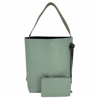 セリーヌ(celine)の【在庫一掃】CELINE セリーヌ ショルダーバッグ ツイステッドカバ ワンショルダー バイカラー 肩掛け 大容量 かばん 鞄 レザー    ダークグリーン ライトグリーン レディース【中古品】(ショルダーバッグ)