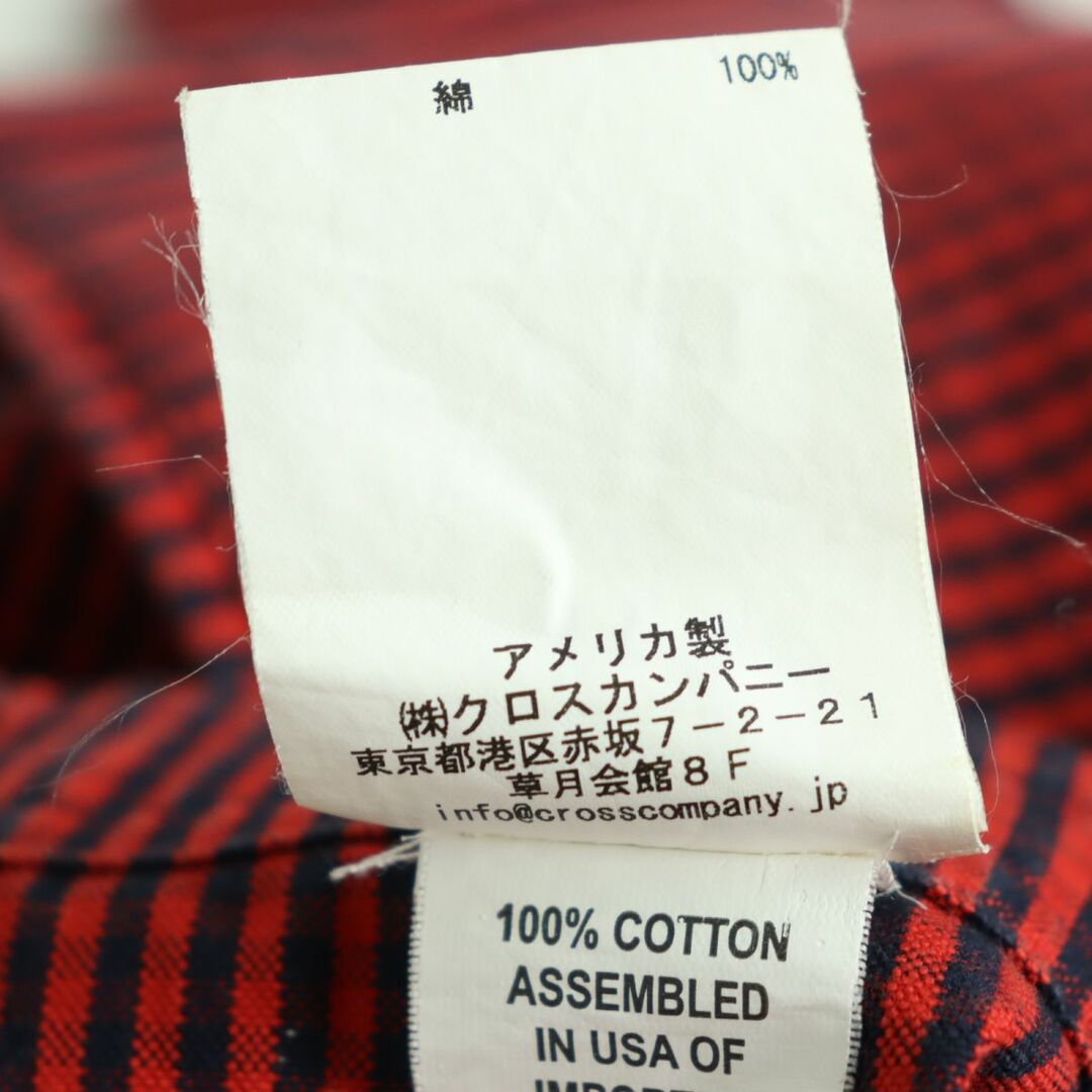 THOM BROWNE(トムブラウン)の美品◆THOM BROWNE トムブラウン チェック柄 ボタンダウン コットン100% 長袖シャツ レッド×ブラック 0 USA製 正規品 メンズ r08-st30224-411 メンズのトップス(シャツ)の商品写真