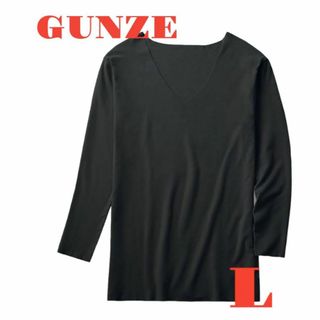 グンゼ(GUNZE)の【グンゼ】ロングスリーブ  CUT OFF 長袖 Uネック 消臭レーヨン 起毛(Tシャツ/カットソー(七分/長袖))