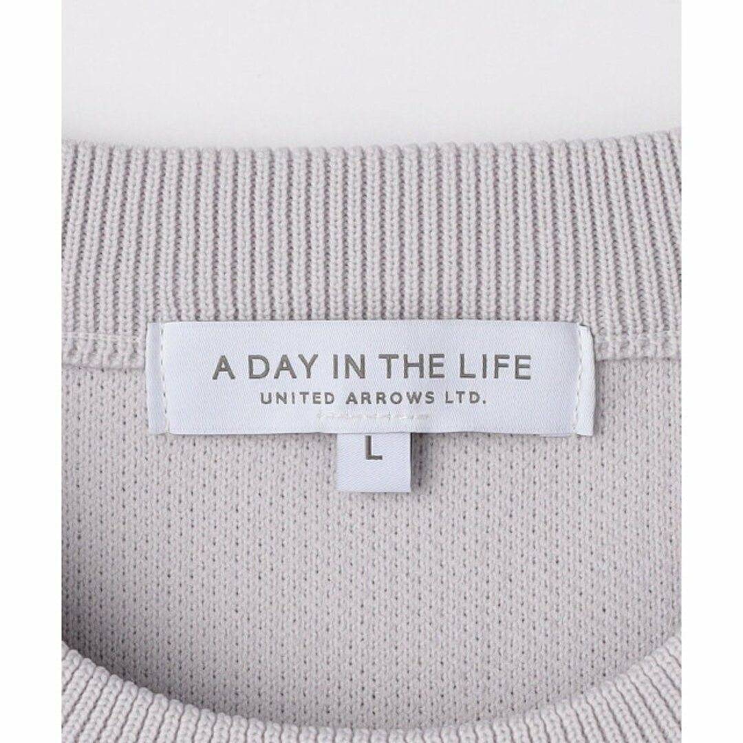 a day in the life(アデイインザライフ)の【LT.GRAY】スウェットライク クルーネックニット<A DAY IN THE LIFE> メンズのトップス(ニット/セーター)の商品写真