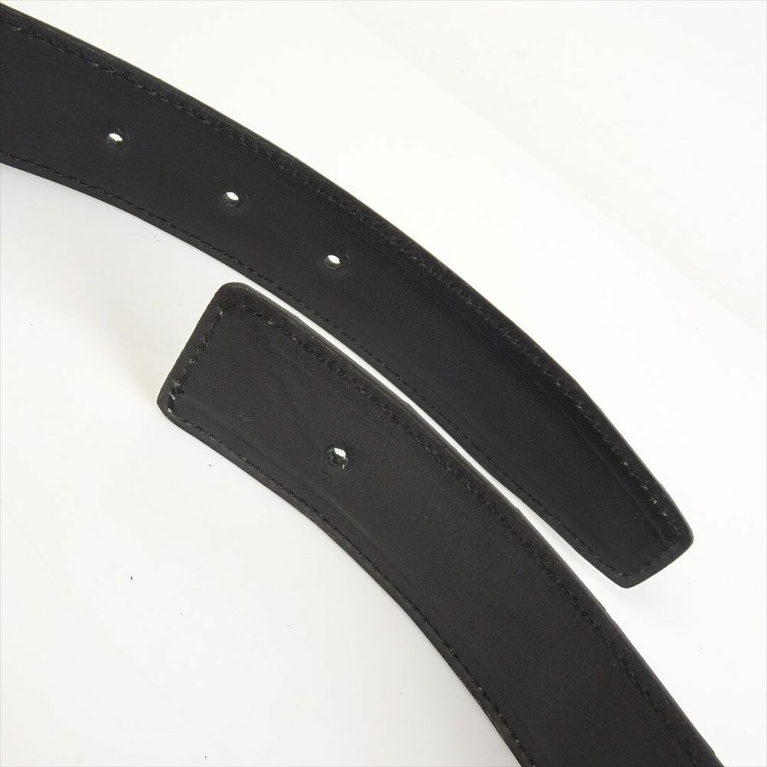 新品 クロコダイル レザーベルト Hベルト 替えベルト マット 80cm グレー メンズのファッション小物(ベルト)の商品写真