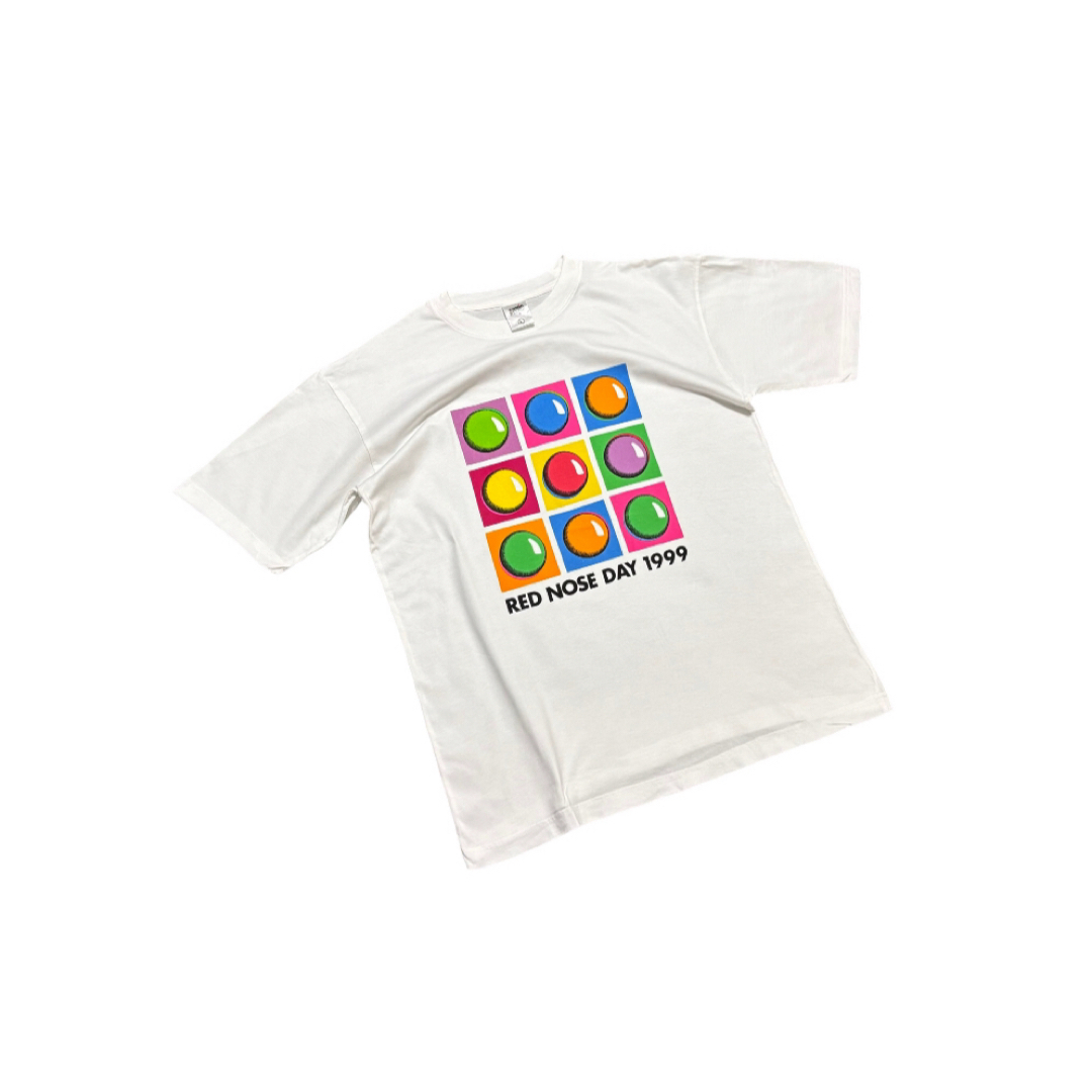 90s 企業Tシャツ　RED NOSE DAY ジョニー・デップ　ウォーホル　 メンズのトップス(Tシャツ/カットソー(半袖/袖なし))の商品写真