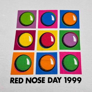 90s 企業Tシャツ　RED NOSE DAY ジョニー・デップ　ウォーホル　(Tシャツ/カットソー(半袖/袖なし))