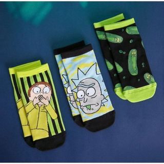 Rick and Morty 靴下　くるぶし　3足セット(ソックス)