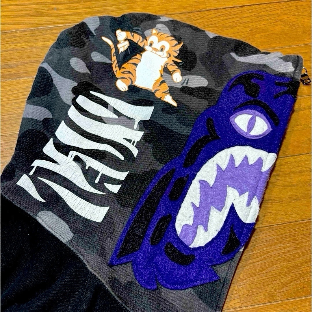 A BATHING APE タイガー シャーク パーカー ブルー 青