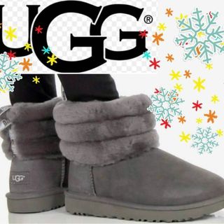 全国完売・激レア✨超美品✨24厚手～24.5靴下✨UGG✨フラッフ ミニ(ブーツ)