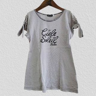 ベベ(BeBe)のベベ　キッズ　140サイズ　Tシャツ　チュニック　グレー(Tシャツ/カットソー)