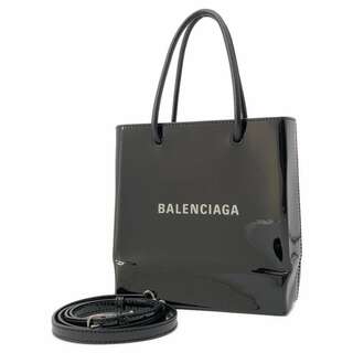 バレンシアガ(Balenciaga)のバレンシアガ ハンドバッグ ショッピングトート XXS パテント 572411 2wayショルダーバッグ 黒(ハンドバッグ)