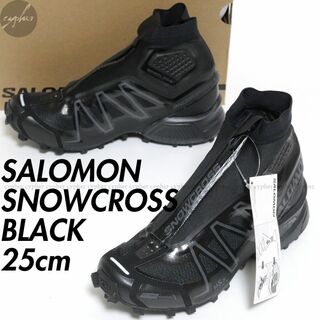 サロモン(SALOMON)の25cm 新品 SALOMON SNOWCROSS スニーカー ブラック(スニーカー)