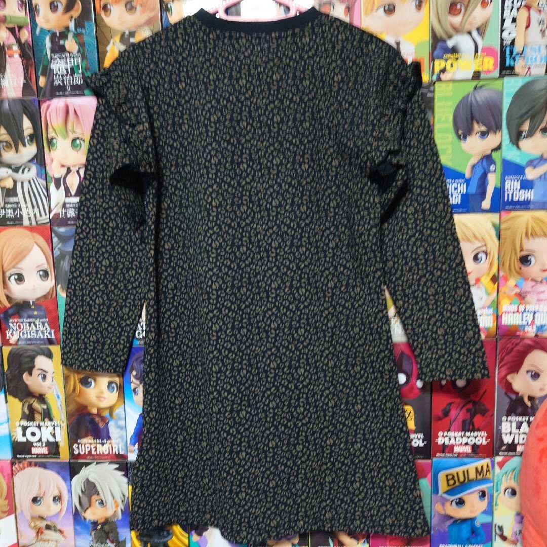 ☆ BEAMS  ビームス レオパード ヒョウ柄 長袖 ワンピース 110 ☆ キッズ/ベビー/マタニティのキッズ服女の子用(90cm~)(ワンピース)の商品写真