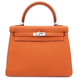 エルメス(Hermes)のエルメス HERMES 2WAYバッグ ケリー25 内縫い トゴ オレンジ シルバー金具 ショルダー  T刻印 【保存袋】【中古】(その他)