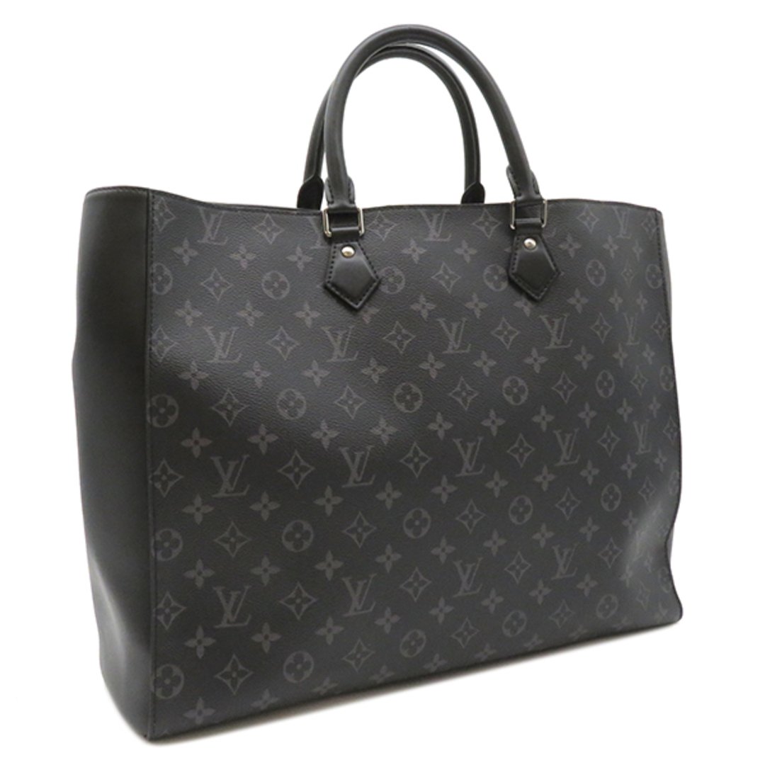 LOUIS VUITTON(ルイヴィトン)のルイヴィトン LOUIS VUITTON トートバッグ グランサック モノグラムエクリプスキャンバス モノグラムエクリプス  シルバー金具 黒 イニシャル入り  M44733  RI0241 【保存袋】【中古】 メンズのバッグ(トートバッグ)の商品写真