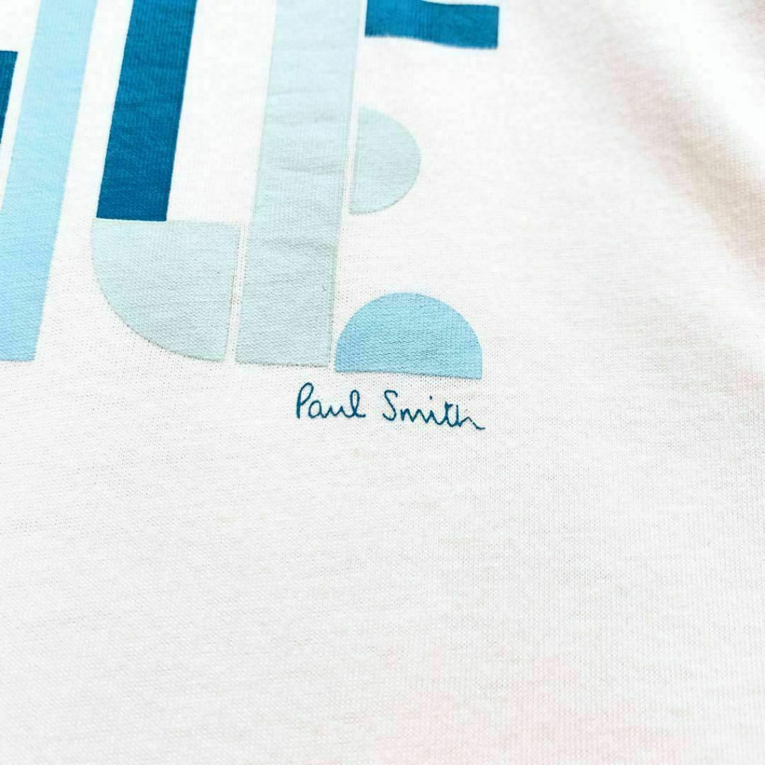 Paul Smith(ポールスミス)のサマーカラー【ポールスミス】スマイルSMILEプリント半袖Tシャツ夏 S 白×青 メンズのトップス(Tシャツ/カットソー(半袖/袖なし))の商品写真