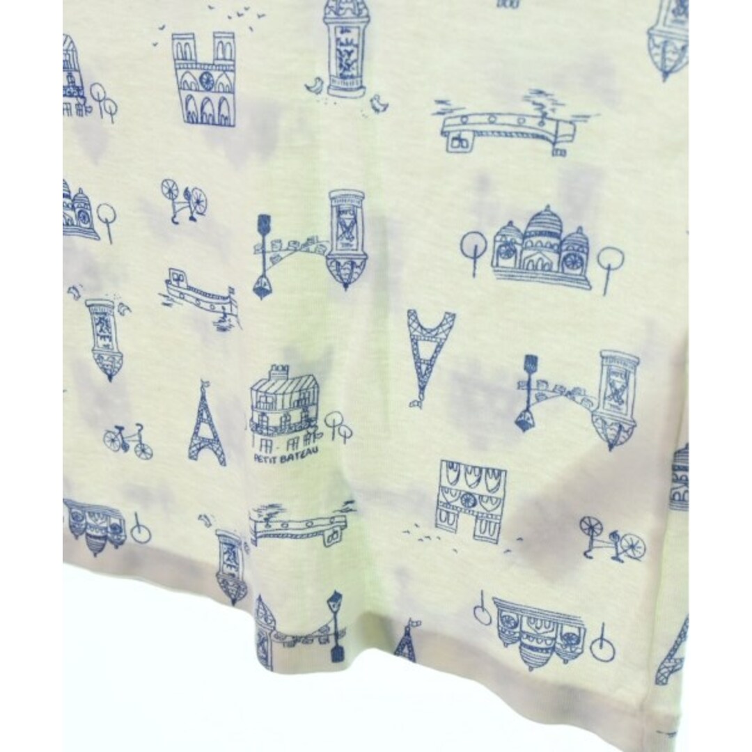 PETIT BATEAU(プチバトー)のPETIT BATEAU Tシャツ・カットソー 128 白x青(総柄) 【古着】【中古】 キッズ/ベビー/マタニティのキッズ服女の子用(90cm~)(Tシャツ/カットソー)の商品写真