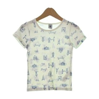 プチバトー(PETIT BATEAU)のPETIT BATEAU Tシャツ・カットソー 128 白x青(総柄) 【古着】【中古】(Tシャツ/カットソー)