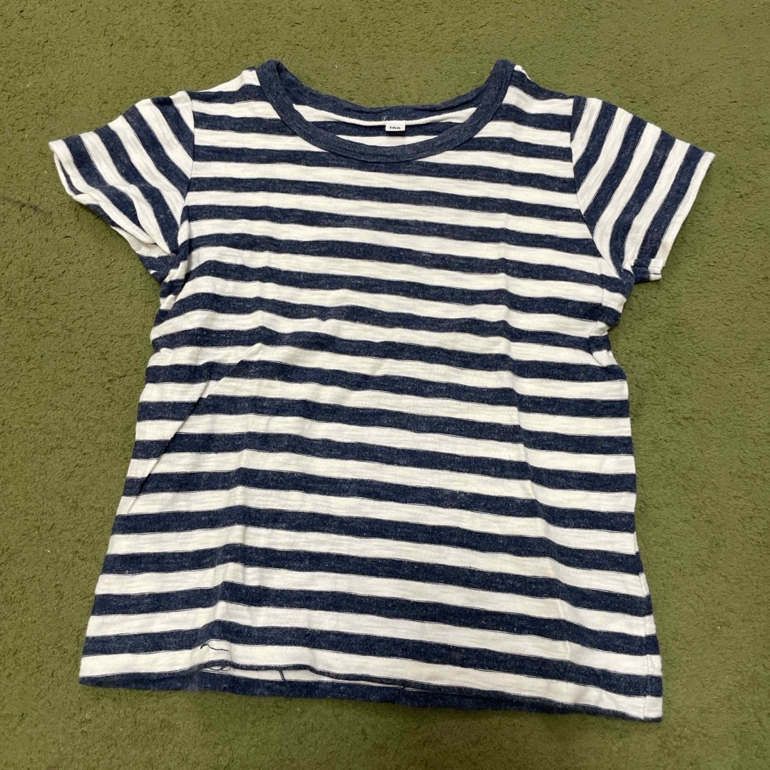 MUJI (無印良品)(ムジルシリョウヒン)のボーダー　Tシャツ　半袖 キッズ/ベビー/マタニティのキッズ服男の子用(90cm~)(Tシャツ/カットソー)の商品写真