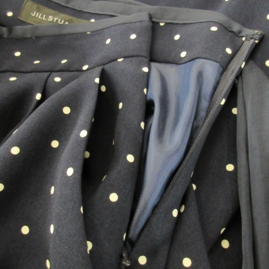 JILLSTUART(ジルスチュアート)のジルスチュアート パンツ ガウチョ ワイド リボン ドット 小さいサイズ 0 紺 レディースのパンツ(その他)の商品写真