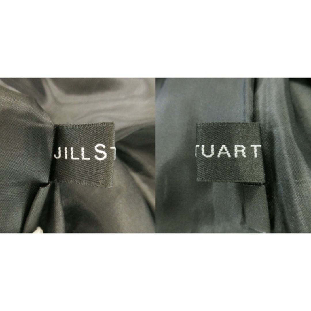 JILLSTUART(ジルスチュアート)のジルスチュアート ミニワンピース ノースリーブ ウール混 絹混 ボーダー 0 黒 レディースのワンピース(ミニワンピース)の商品写真