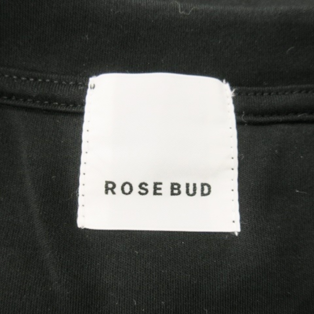 ROSE BUD(ローズバッド)のローズバッド カットソー 半袖 ボリューム袖 異素材 オーバーサイズ F 黒 レディースのトップス(カットソー(半袖/袖なし))の商品写真