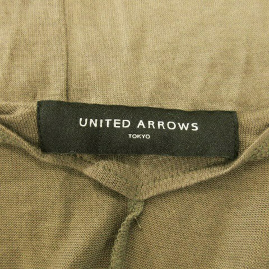 UNITED ARROWS(ユナイテッドアローズ)のユナイテッドアローズ カーディガン ニット トッパー 七分袖 ミドル とろみ 茶 レディースのトップス(カーディガン)の商品写真