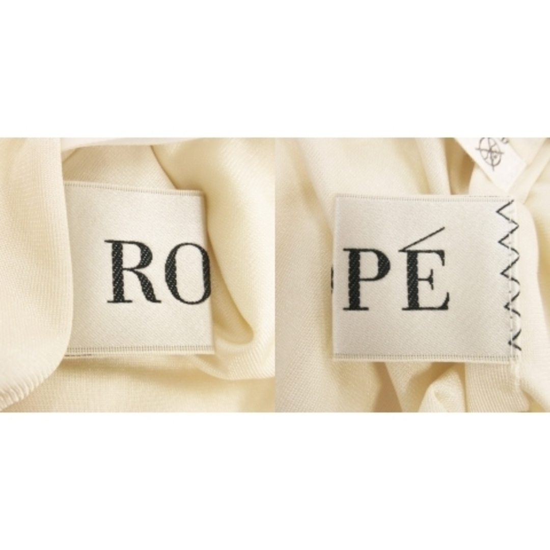 ROPE’(ロペ)のロペ ブラウス Vネック タイデザイン 長袖 シフォン 透け感 キレイめ M 白 レディースのトップス(シャツ/ブラウス(長袖/七分))の商品写真