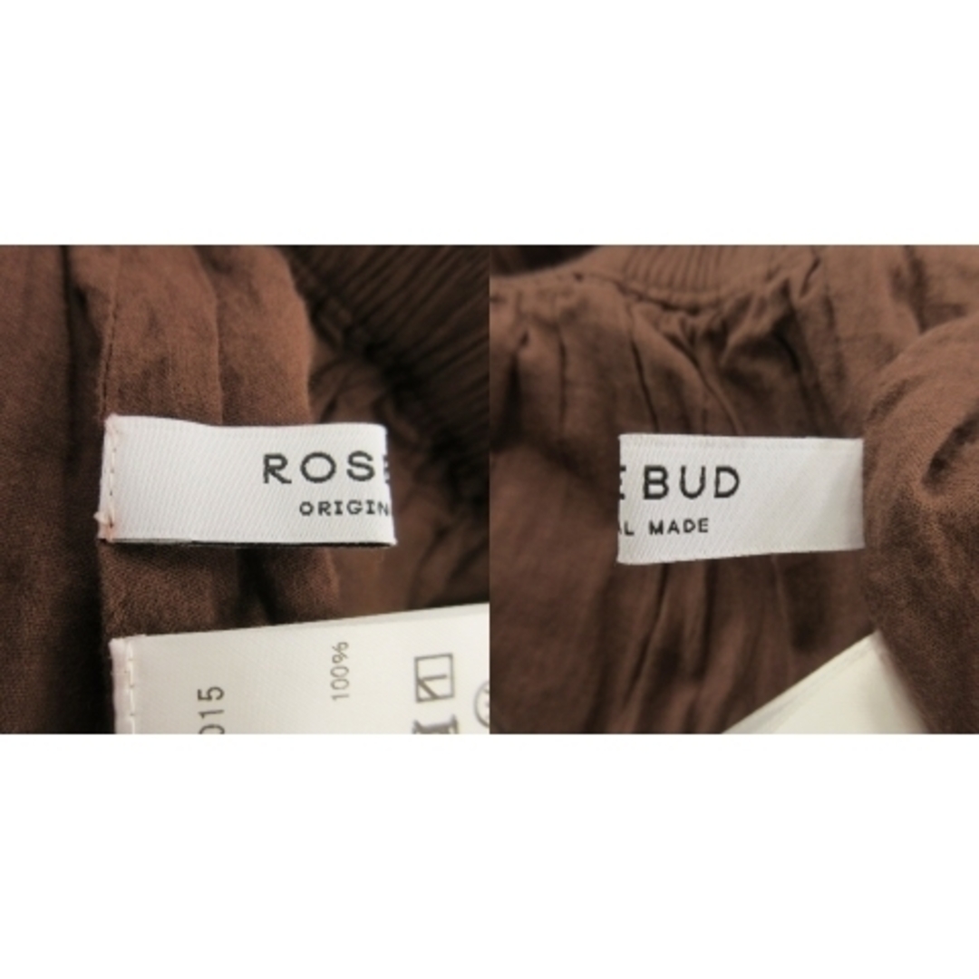 ROSE BUD(ローズバッド)のローズバッド スカート フレア ロング マキシ ヘムライン ウエストゴム F 茶 レディースのスカート(ロングスカート)の商品写真