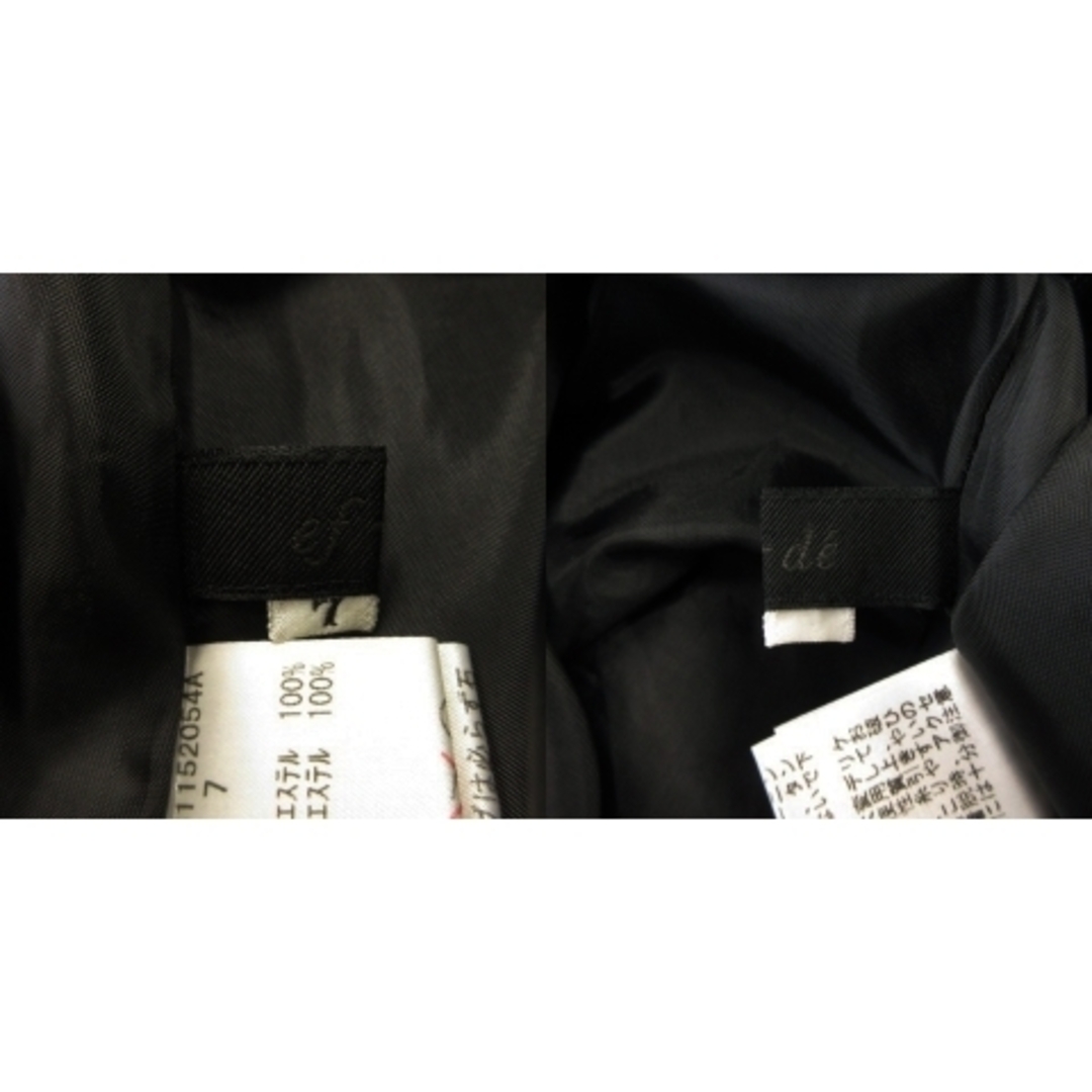 ef-de(エフデ)のエフデ スカート プリーツ フレア ミニ シフォン 薄手 エアリー 7 黒 レディースのスカート(ミニスカート)の商品写真