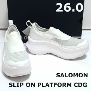 コムデギャルソン(COMME des GARCONS)の26 新品 コムデギャルソン サロモン スリッポン 厚底 スニーカー 白(スニーカー)