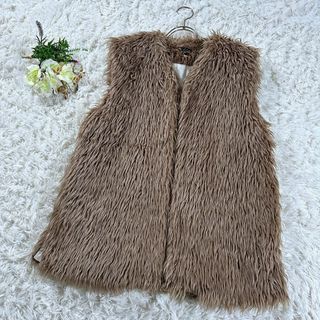 ニードルス(Needles)の美品 入手困難★NEEDLES ファーベスト XS GILET ベージュ 毛長(その他)