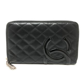 シャネル(CHANEL)のシャネル CHANEL CC ココマーク A26710 カンボンライン オーガナイザー トラベルケース ウォレット 長財布 ラムスキン ブラック(財布)