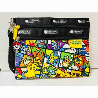 レスポートサック(LeSportsac)のレスポートサック ポケモン　ピカチュウ  二段 ポーチ(ポーチ)