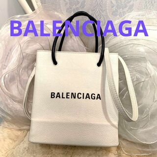 BALENCIAGA BAG - ☆美品☆BALENCIAGA ショッピングトートXXS 2WAYバッグ ホワイト
