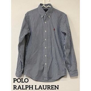 ポロラルフローレン(POLO RALPH LAUREN)の美品 Poloラルフローレン  クラシックフィット ストライプ シャツ ネイビー(シャツ)