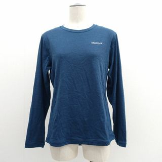 マーモット(MARMOT)のMarmot / マーモット ◆長袖Tシャツ/ロゴ/ブルー/サイズXL TOWNJB52 【レディース/ガールズ/LADY/女性/婦人】 【古着】 レディースファッション【中古】 [0220478689](Tシャツ(半袖/袖なし))